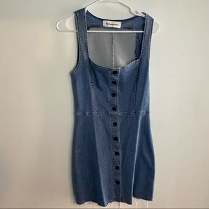 Reformation Denim Dress Button Up Bustier Blue Jean Dress 6